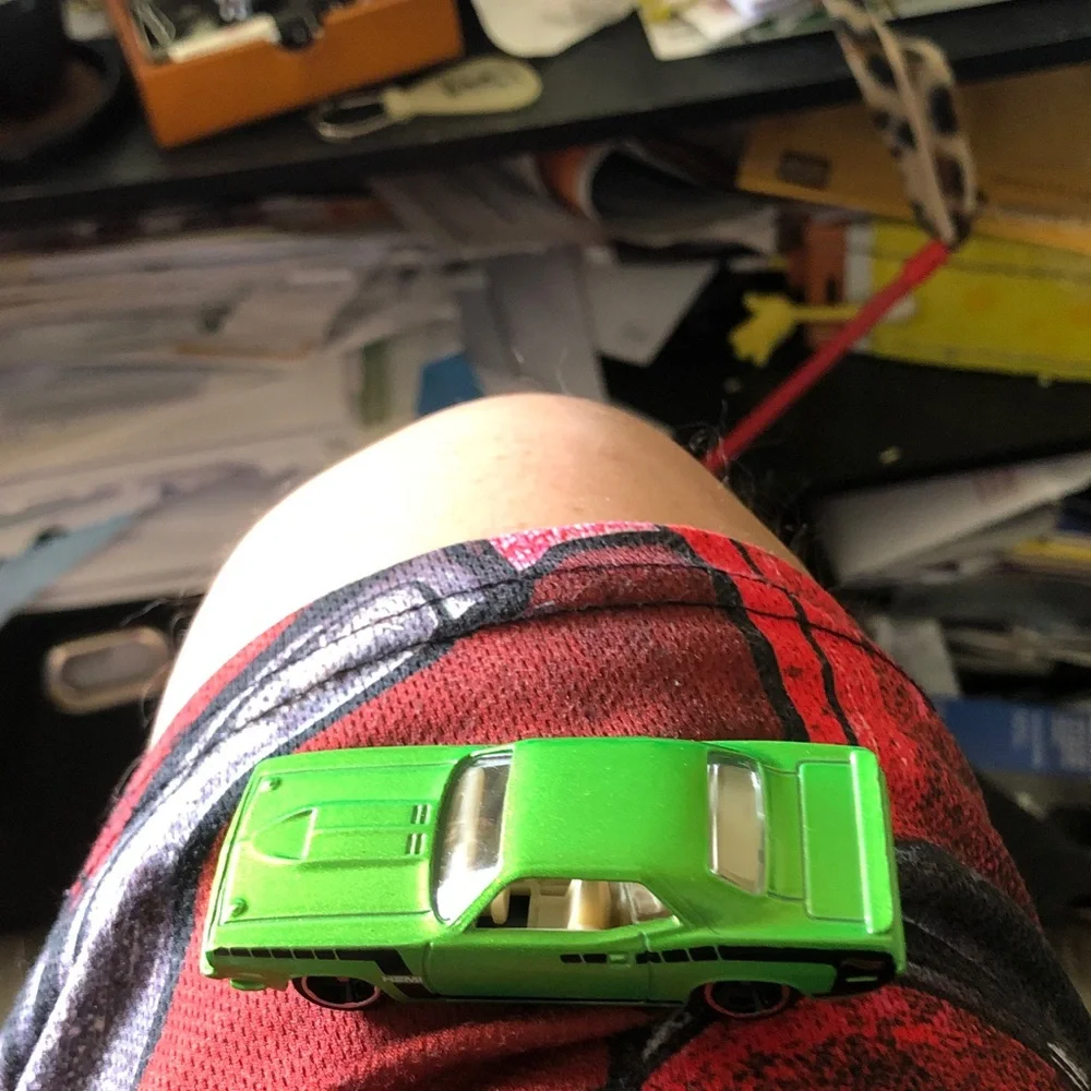 Green Toy Muscle Car Miniature